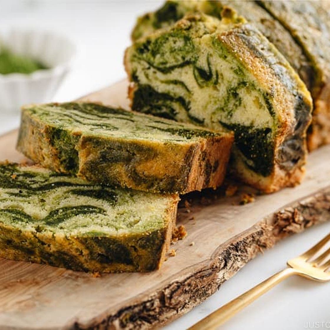 Matcha Marble Pound Cake
