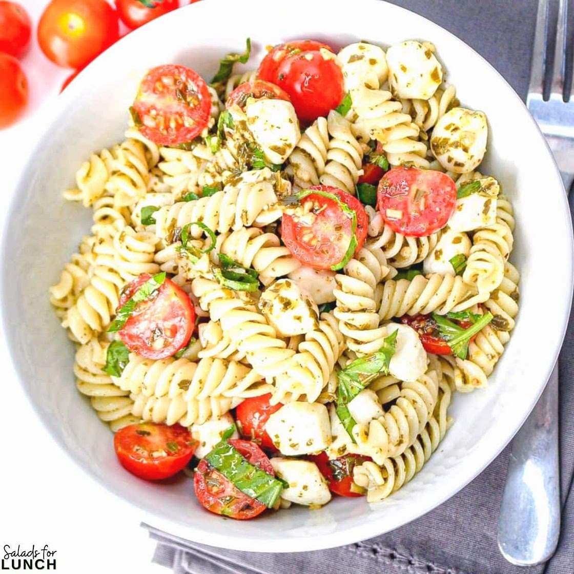 Caprese Pesto Pasta Salad Recipe
