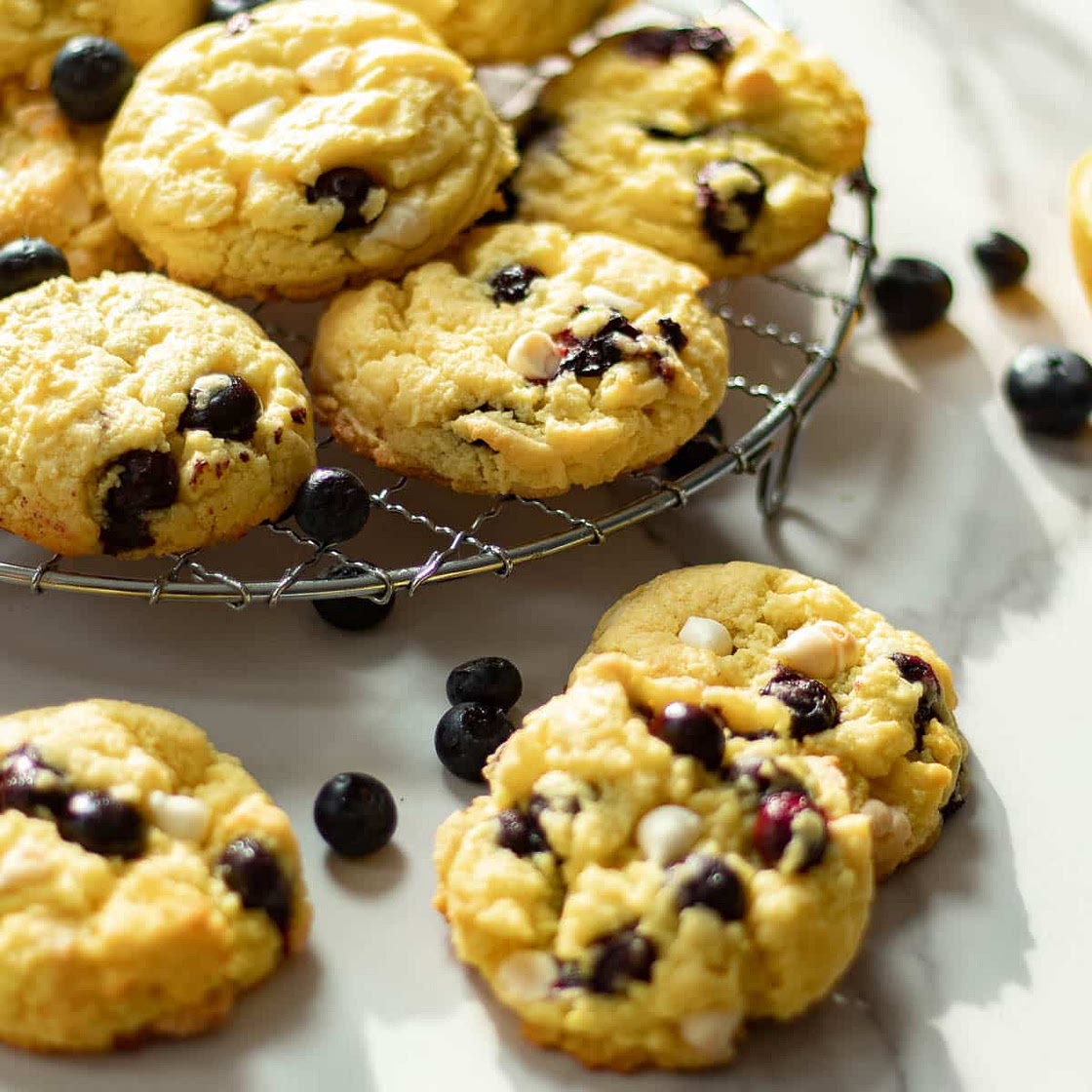 Best Lemon Blueberry Cake Mix Cookies - Easy Recipe