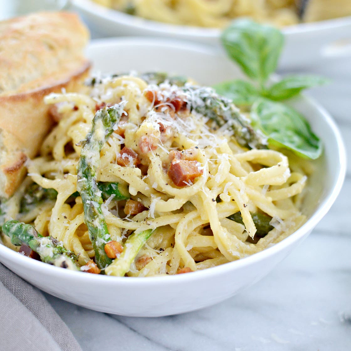 Pancetta Asparagus Carbonara