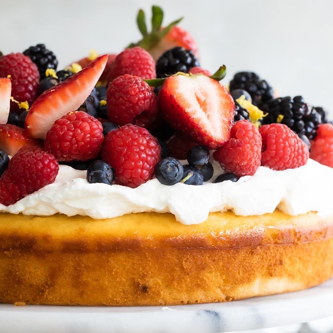 Lemon Cake with Limoncello Cream