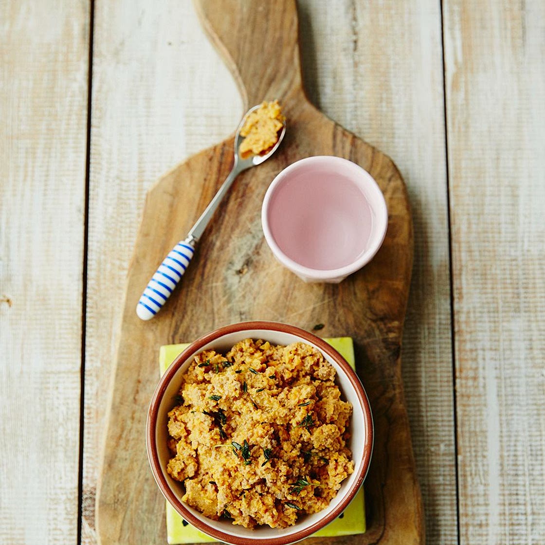 Michela’s beef, sweet potato and ricotta