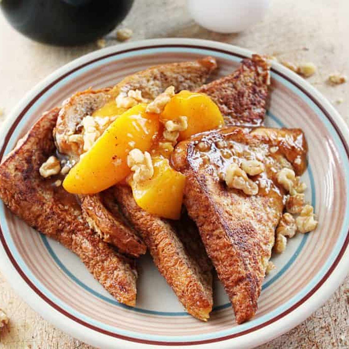 Peach Cobbler French Toast recipe