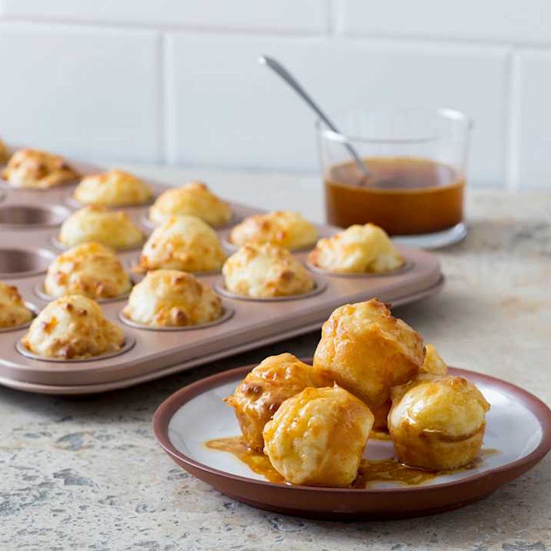 Mini cheese scones with savoury butter