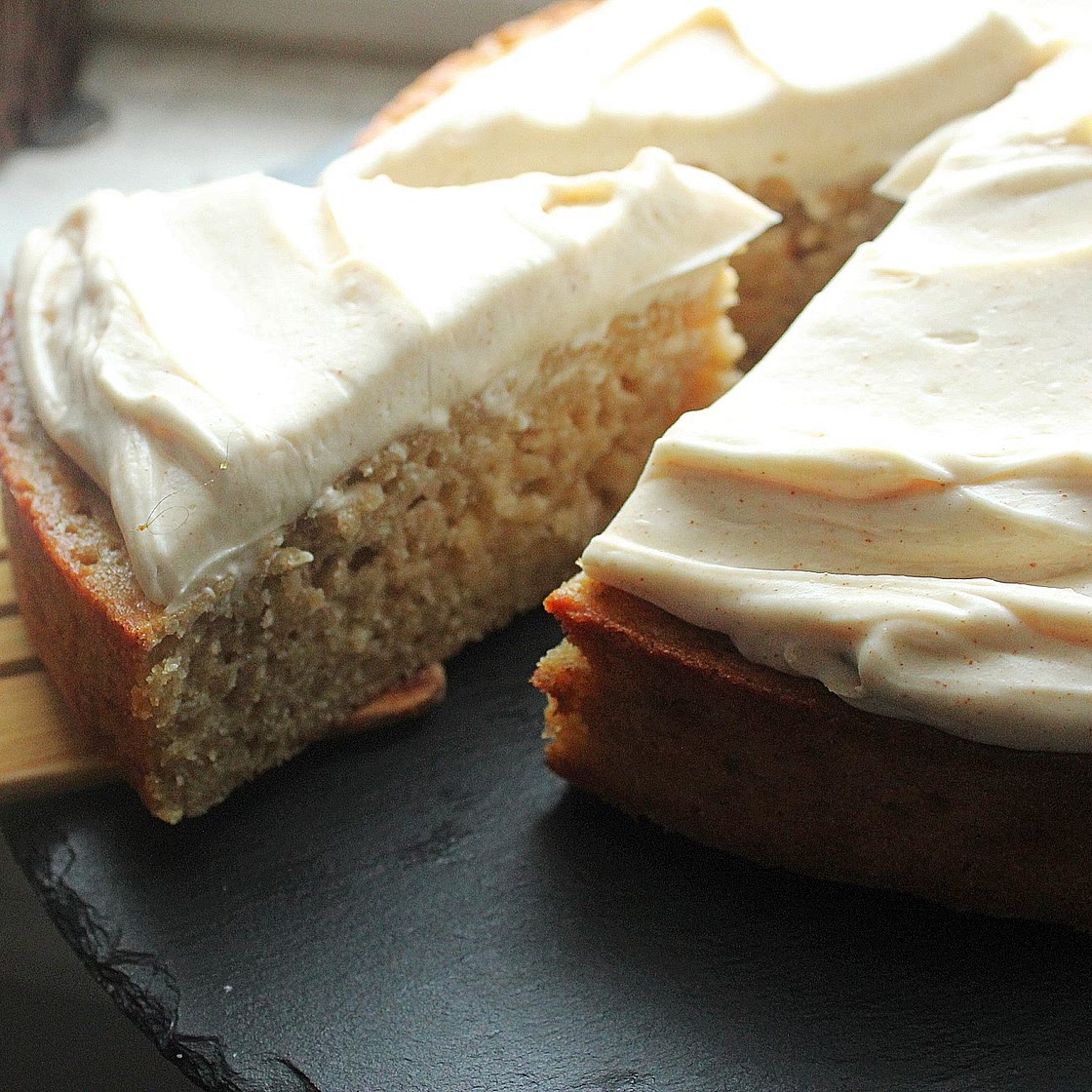 Spiced Banana Cake with Easy Cream Cheese Frosting