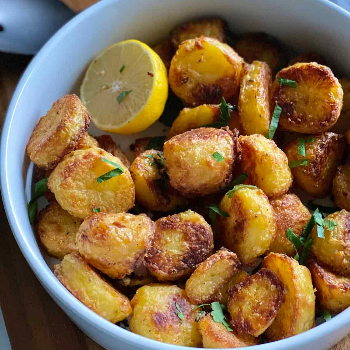 The Crispiest Lemon Potatoes