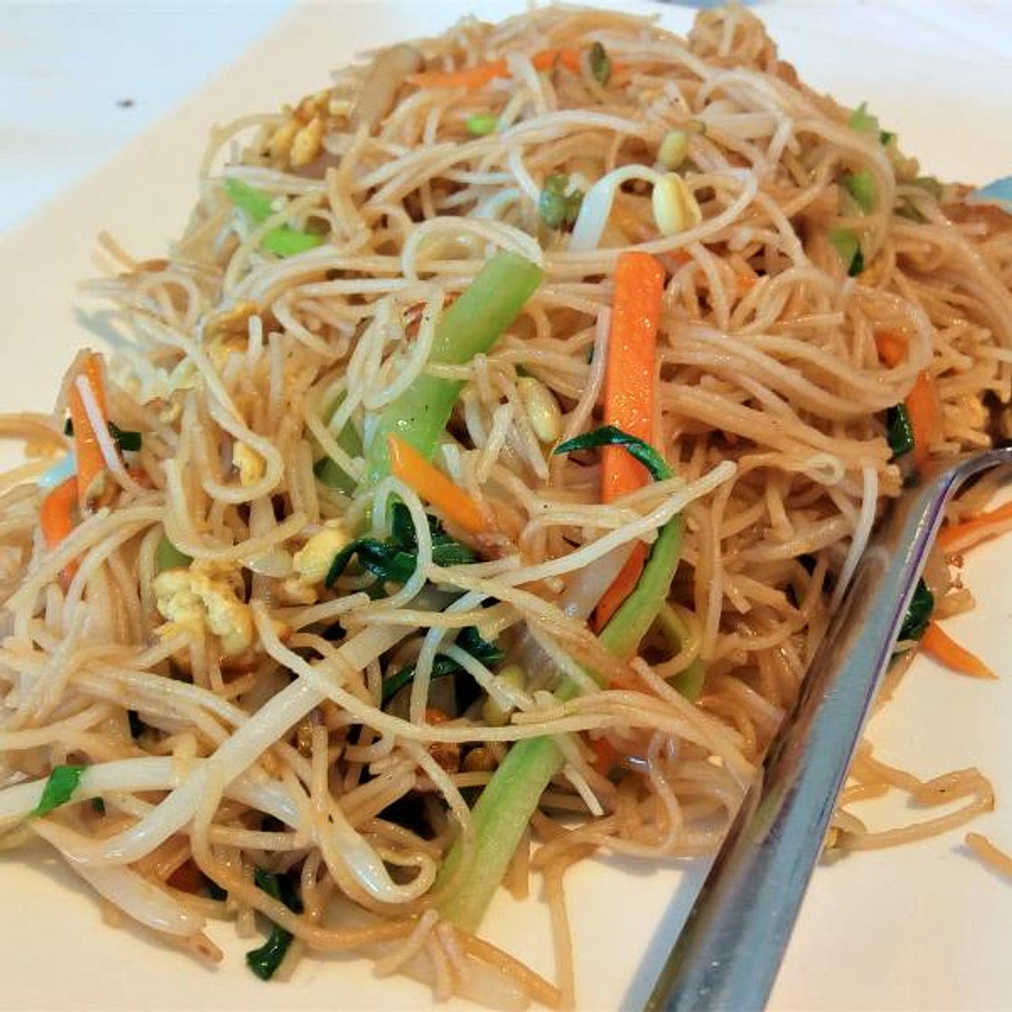 Receta de Fideos chinos con verduras y soja