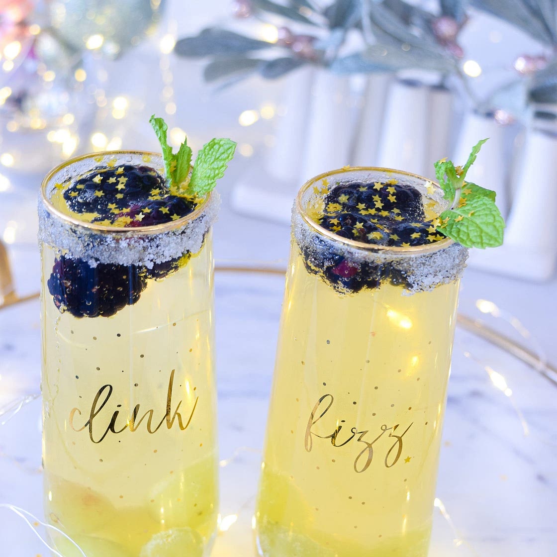 NYE Champagne Sparkler Cocktail