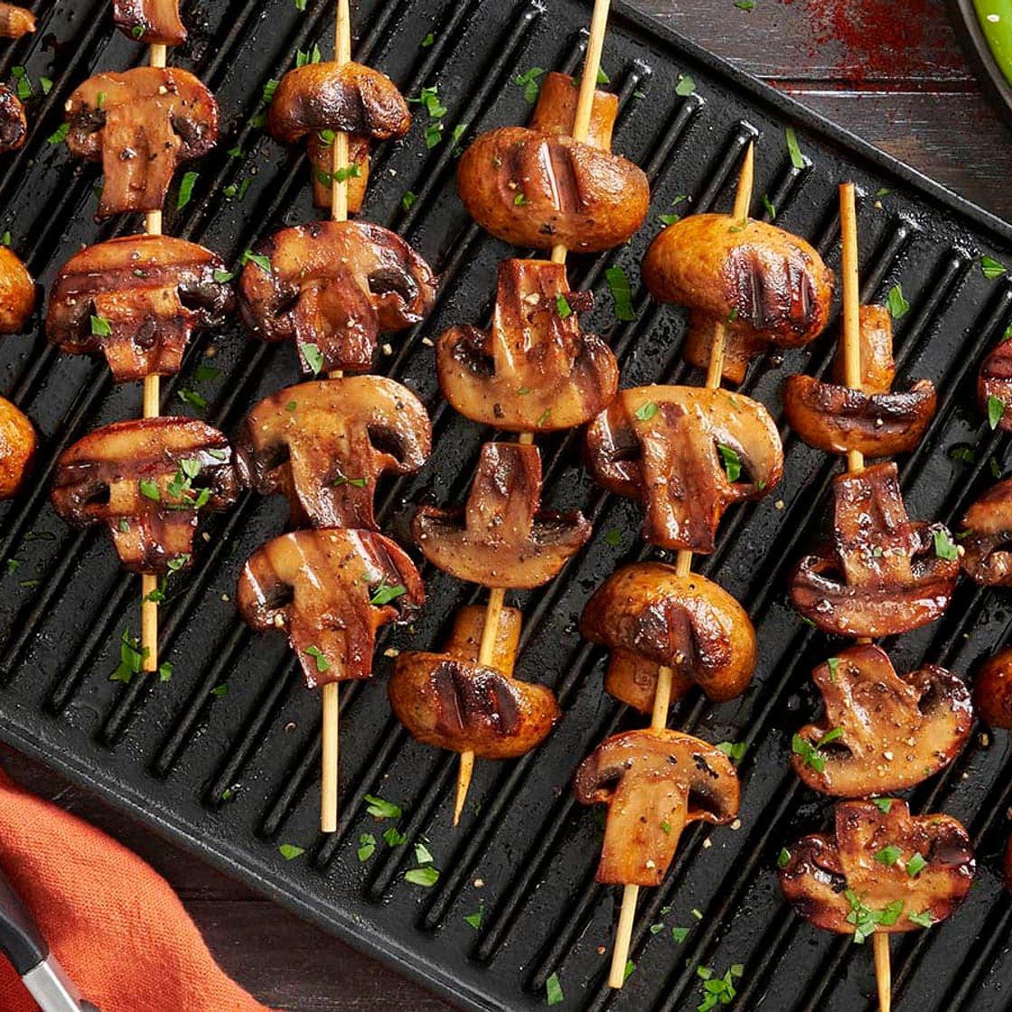 Smoky Grilled Mushroom Kebabs
