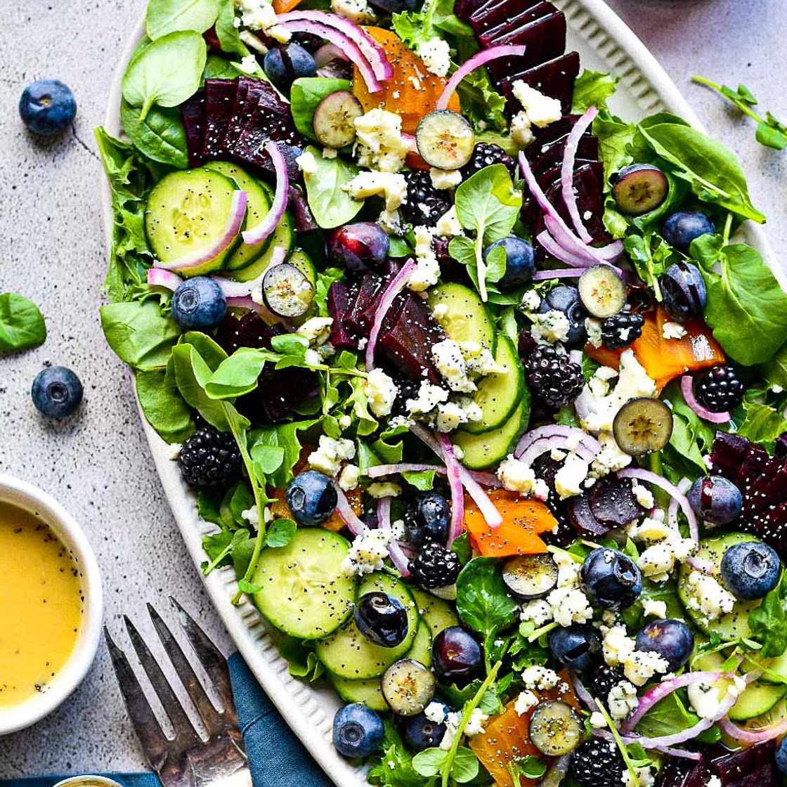 Roasted Beet and Berry Salad