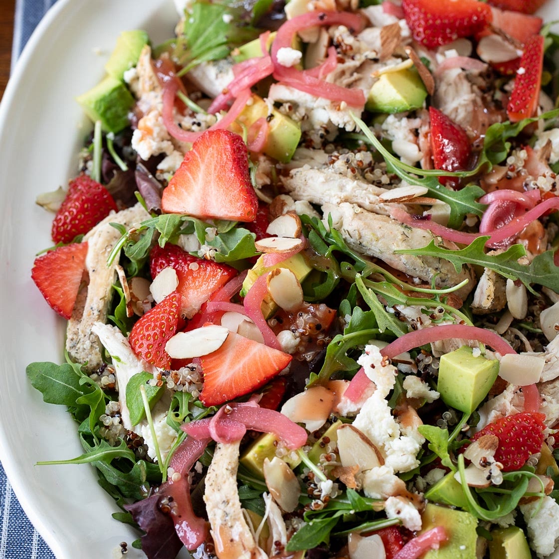 Chicken Quinoa and Strawberry Salad