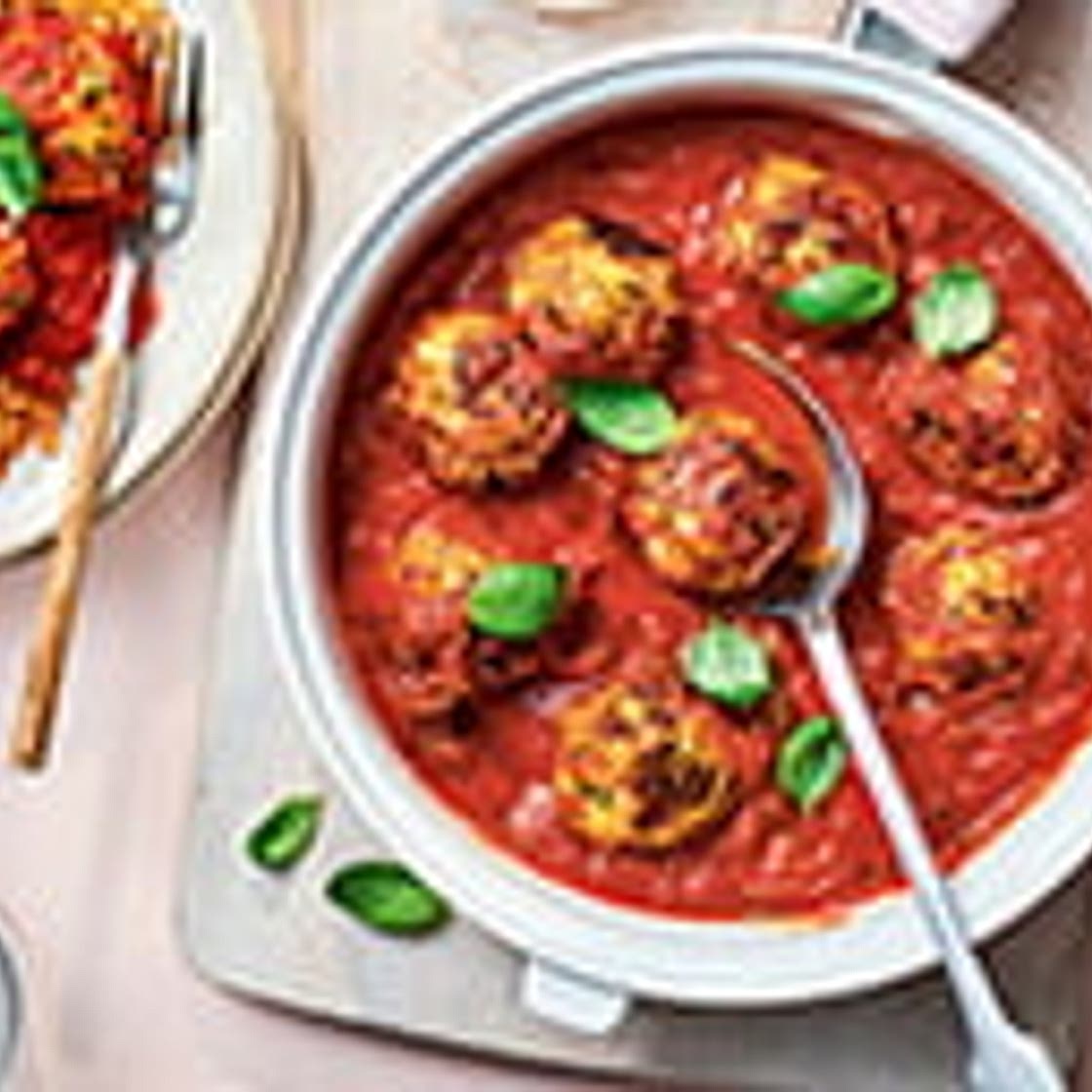 Chicken, courgette and basil meatballs