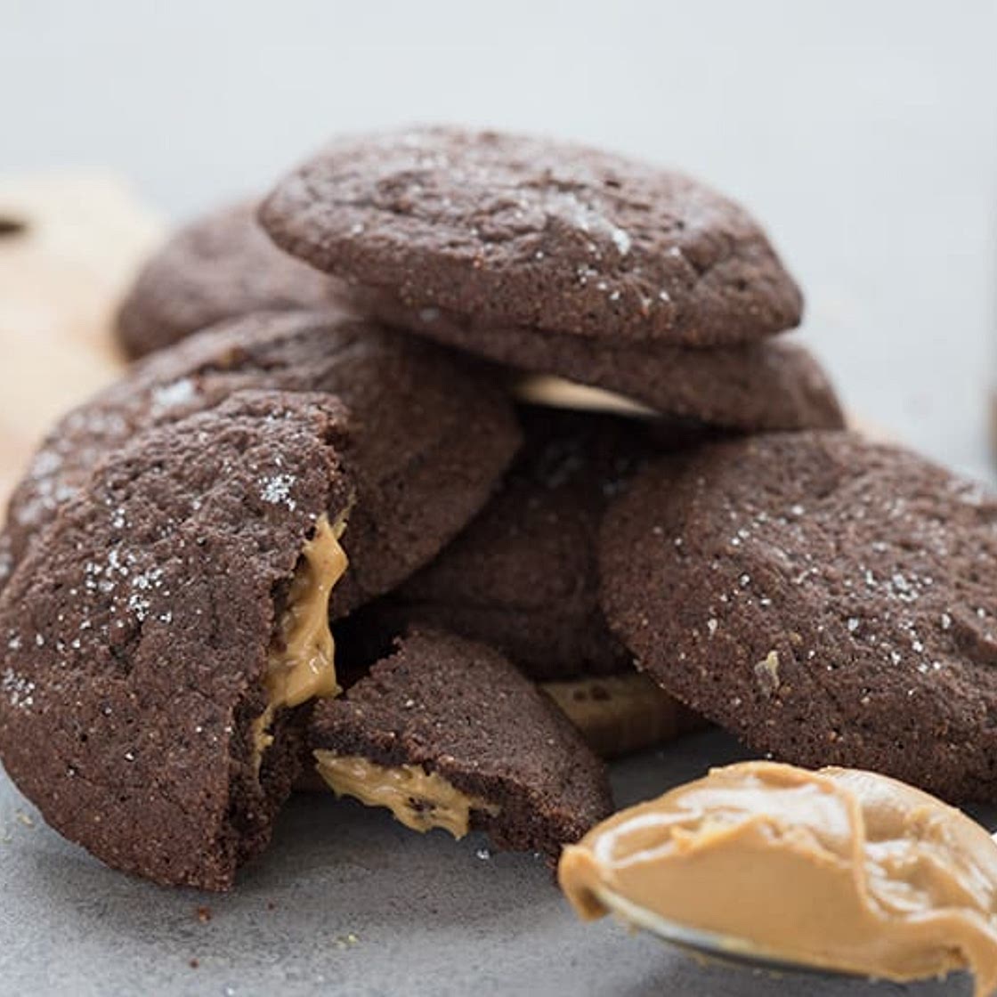 Peanut Butter Stuffed Chocolate Cookies