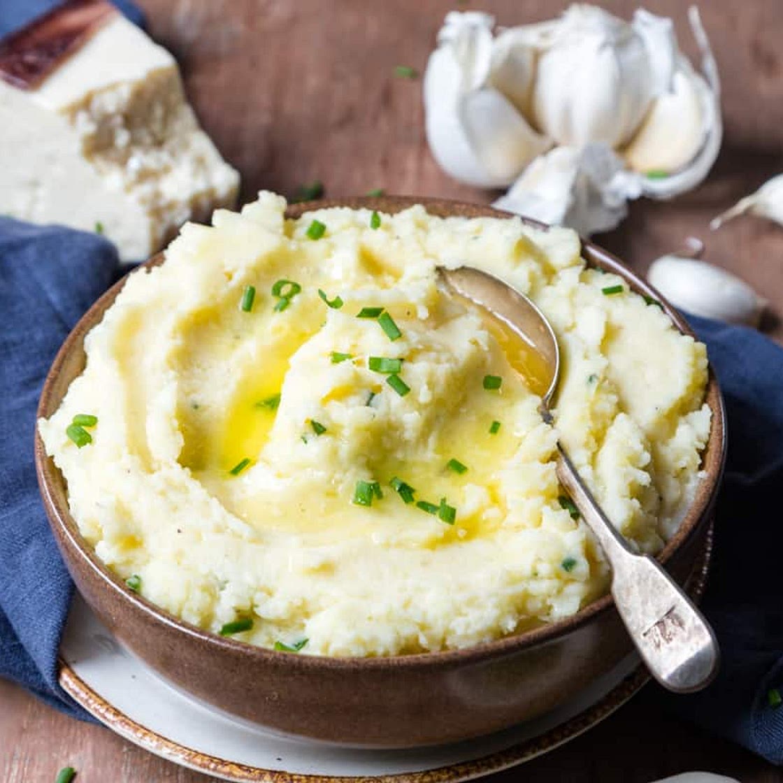 Mashed Potatoes With White Truffle & Asiago (Heaven on a plate!)