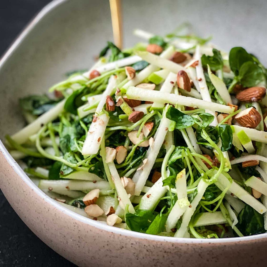 Watercress Salad with Apple and Pear
