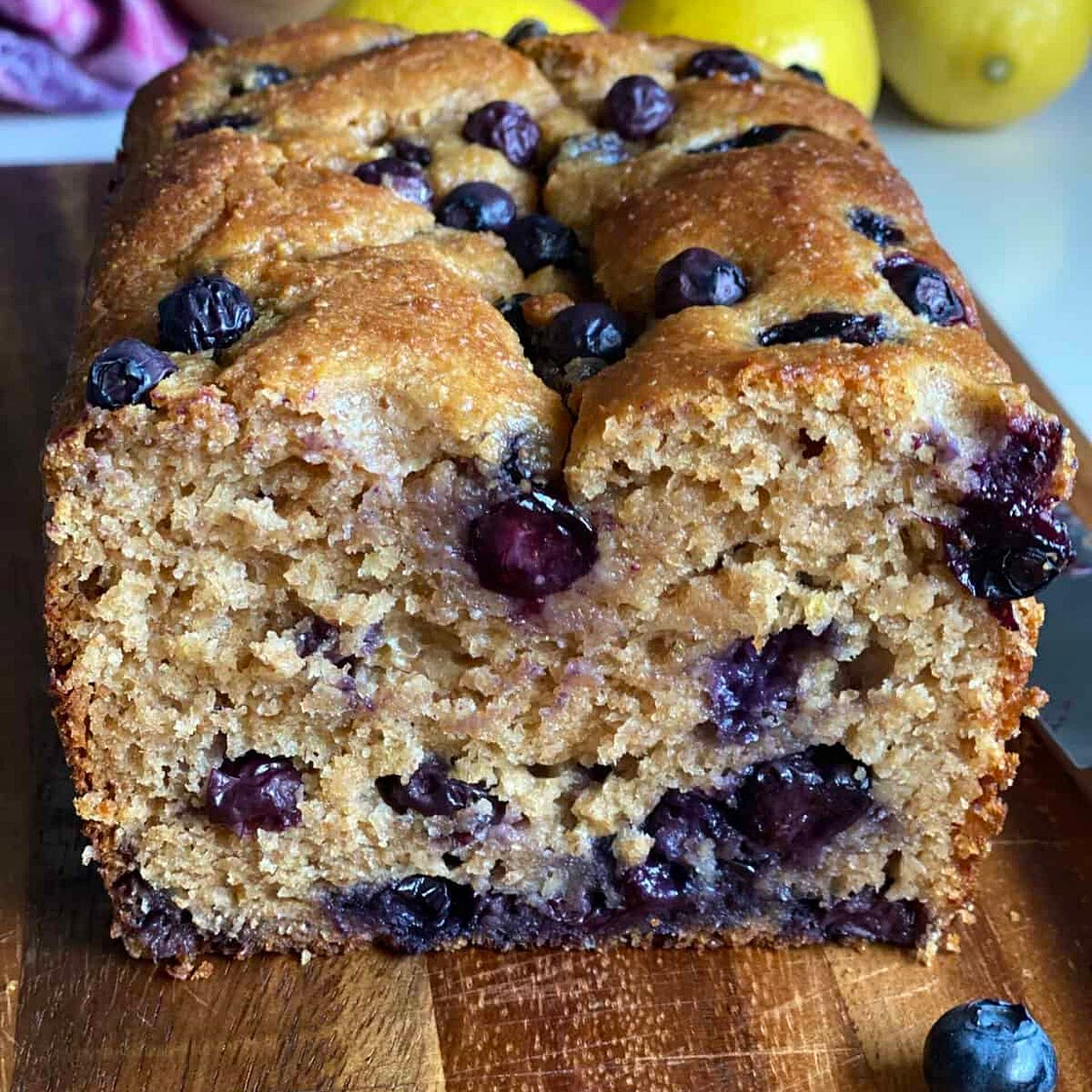 Healthy Lemon Blueberry Bread