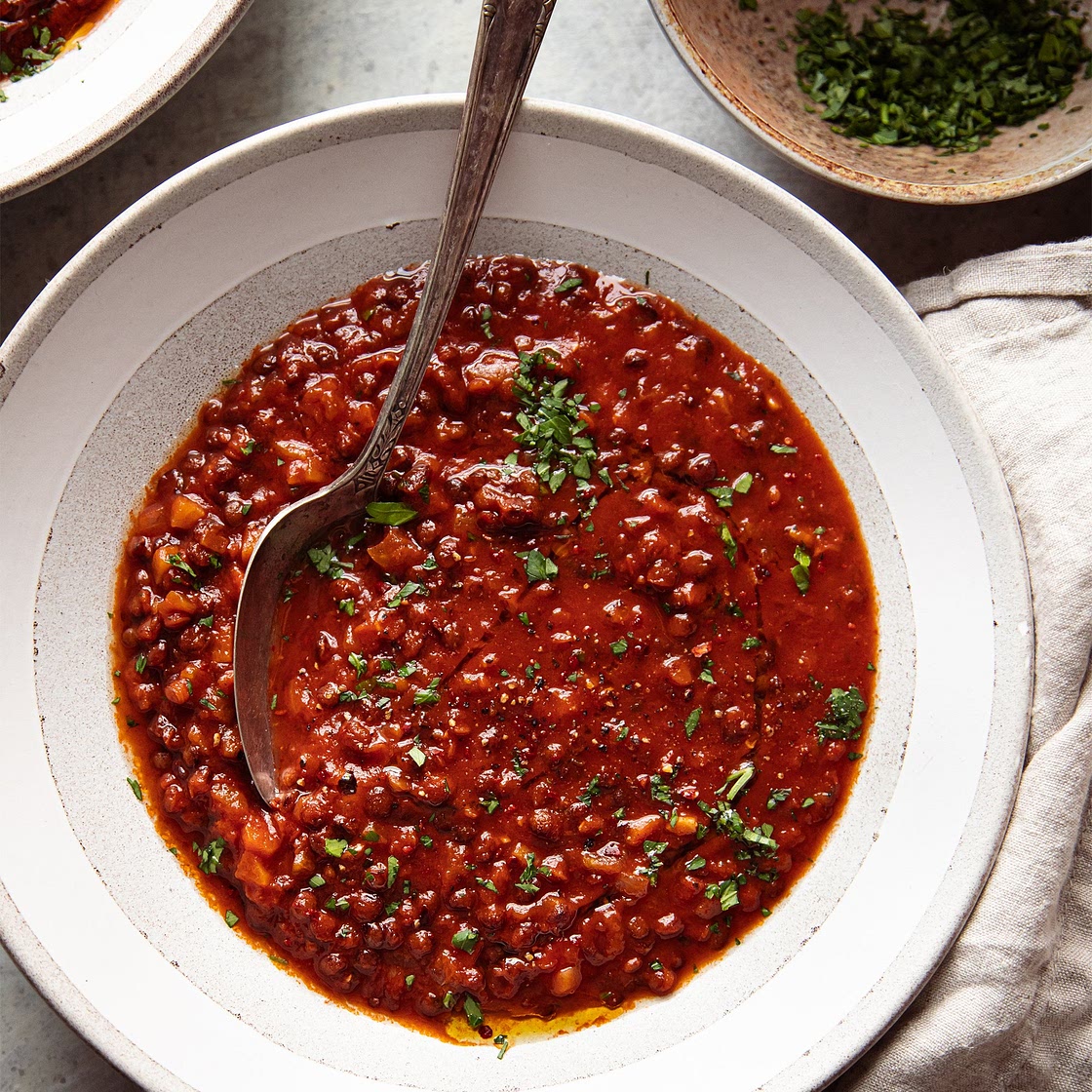 Smoky Vegan French Lentil Soup