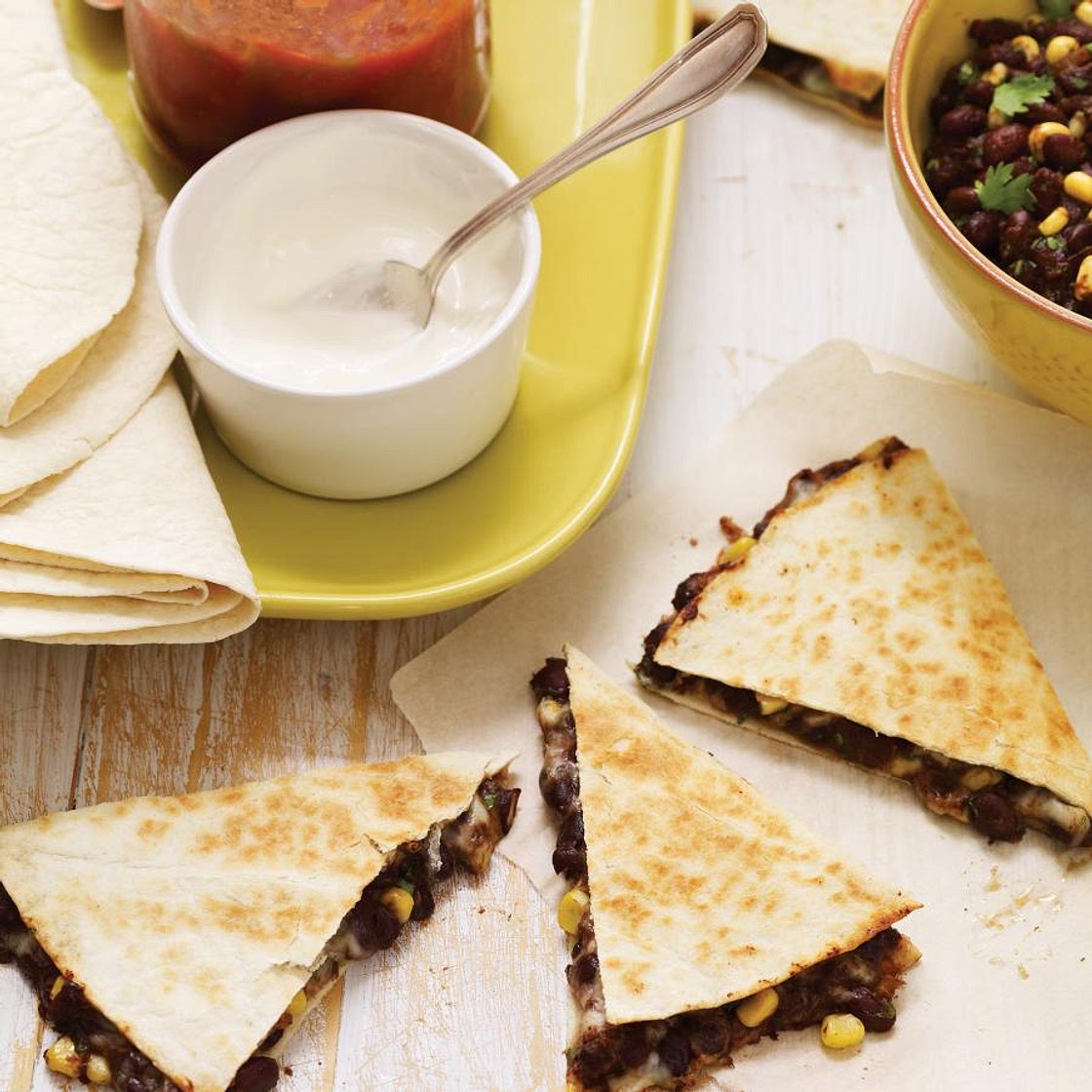 Quesadillas de haricots noirs à l'autocuiseur