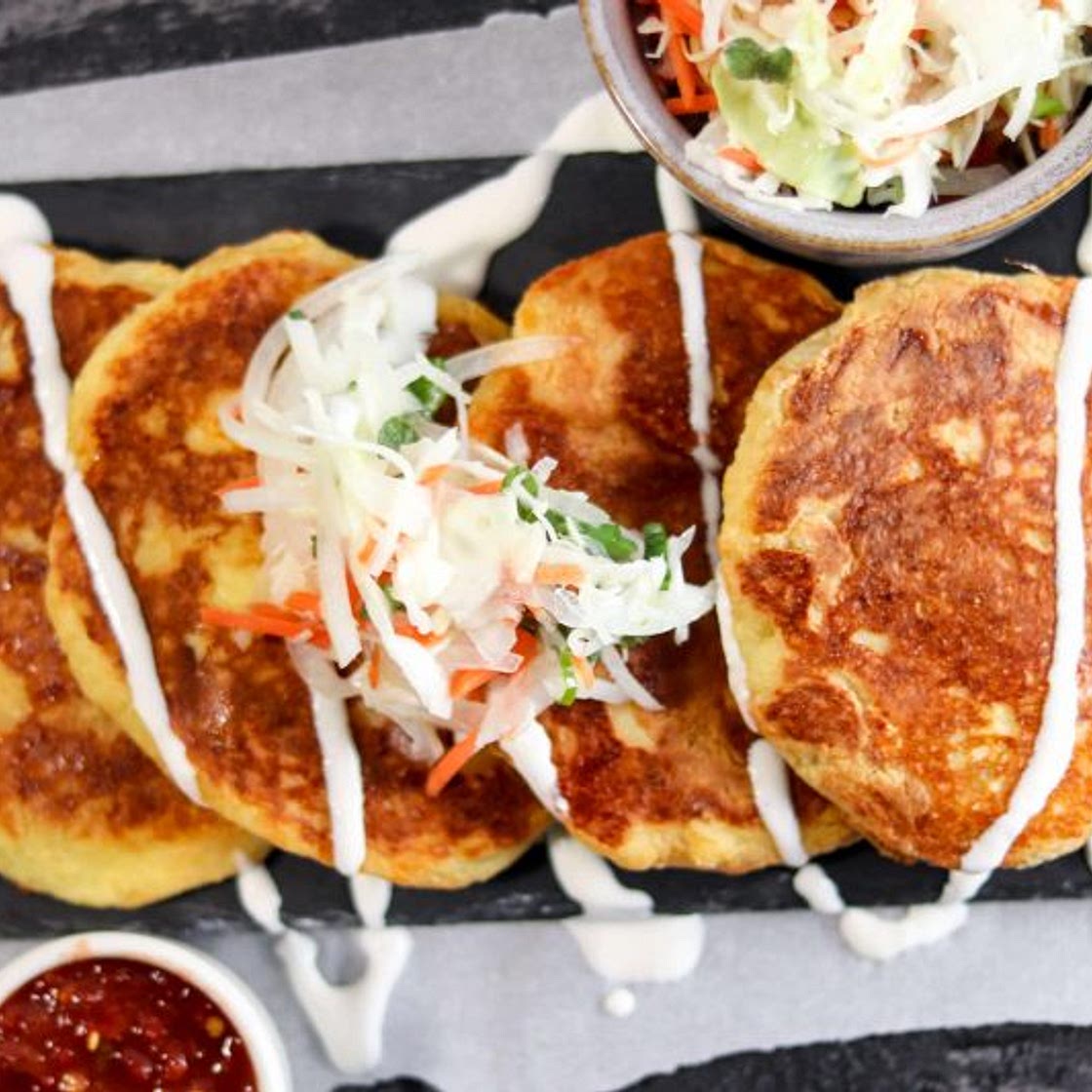 Cheese Pupusas with Curtido