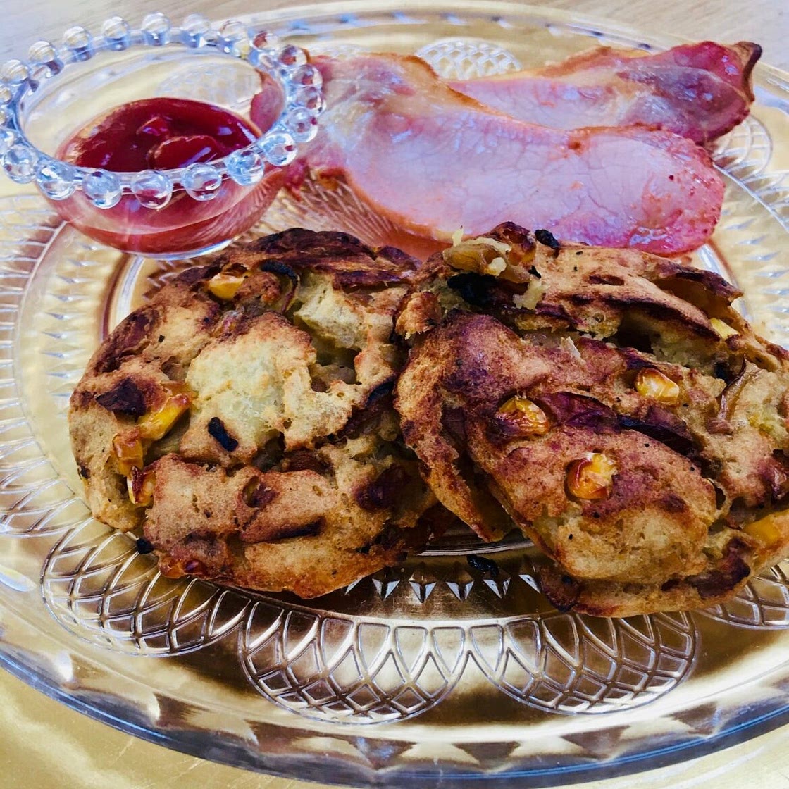 Potato, Sweetcorn & Onion Cakes