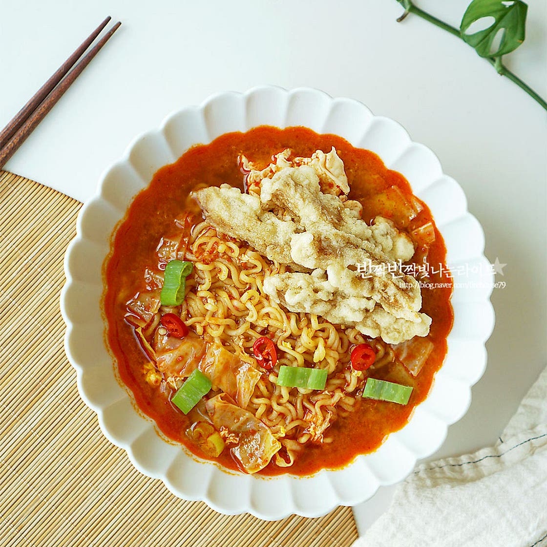 강식당 탕수육 라면 남은 탕수육 요리 이색 라면 레시피