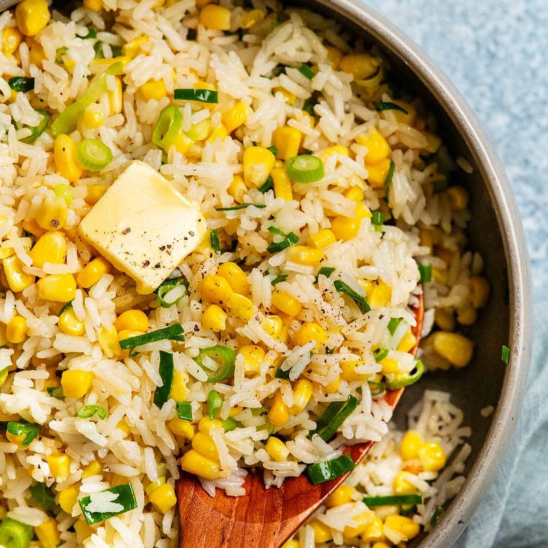 Hot buttered corn rice
