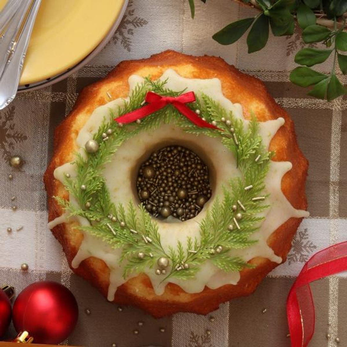 Receita de Bolo natalino decorado