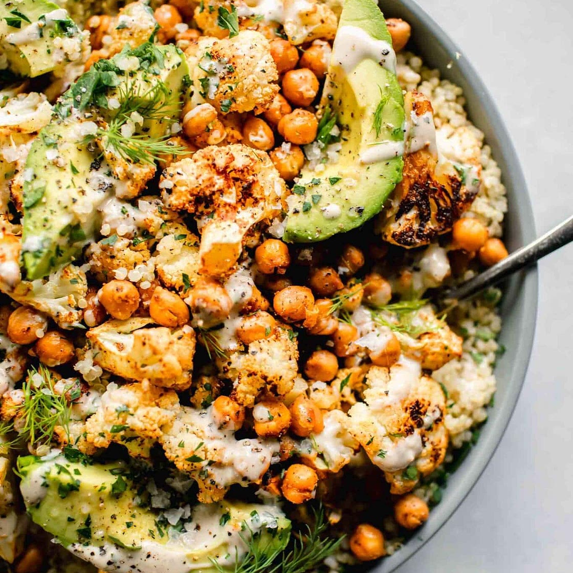 Cauliflower Chickpea Salad Recipe
