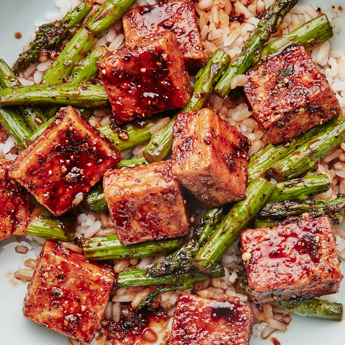 Black Pepper Tofu and Asparagus