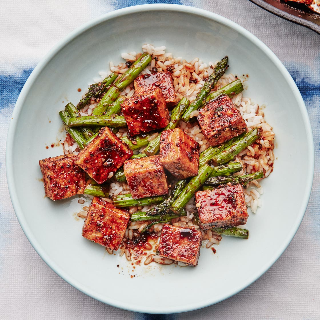 Black Pepper Tofu and Asparagus
