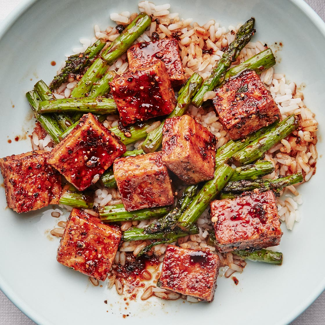 Black Pepper Tofu and Asparagus