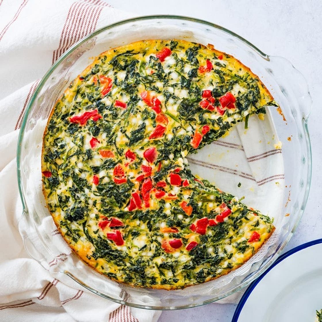 Crustless Quiche with Spinach