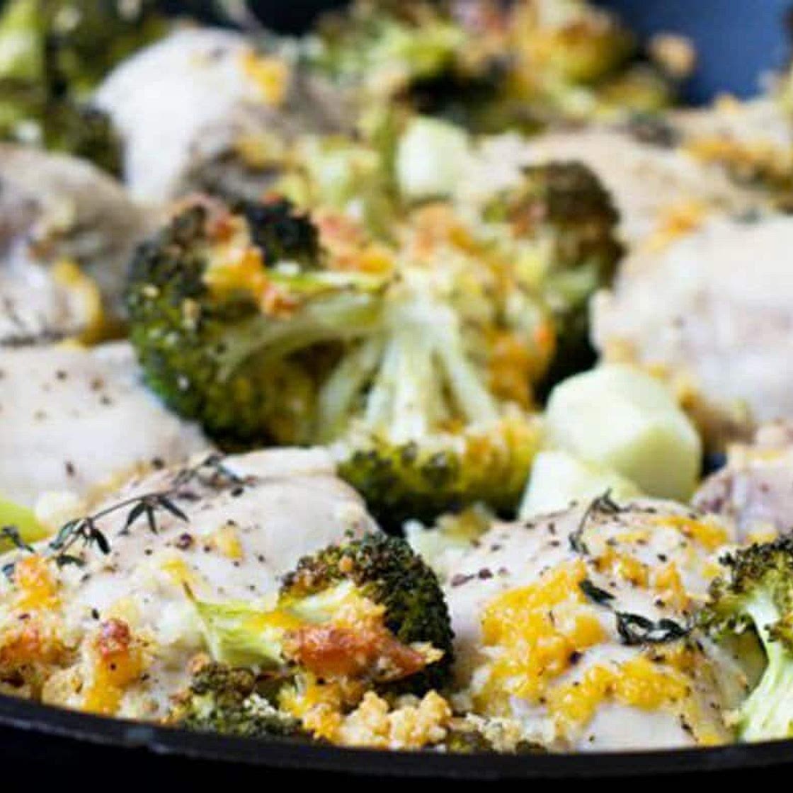 One-Pan Chicken and Broccoli with Cheese Recipe