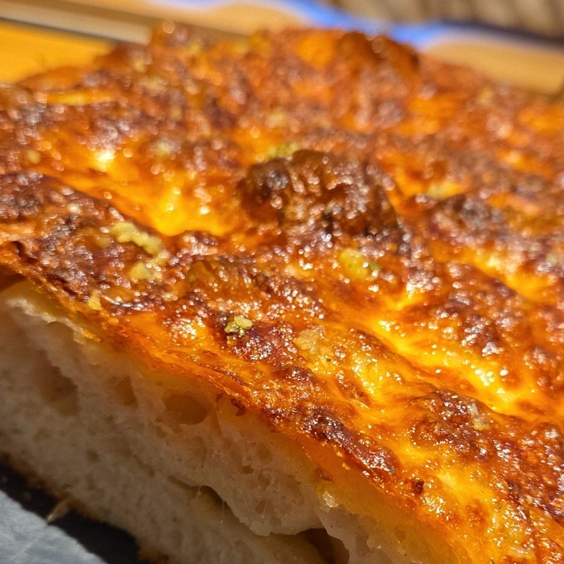 Garlic Butter + Cheese Stuffed Focaccia
