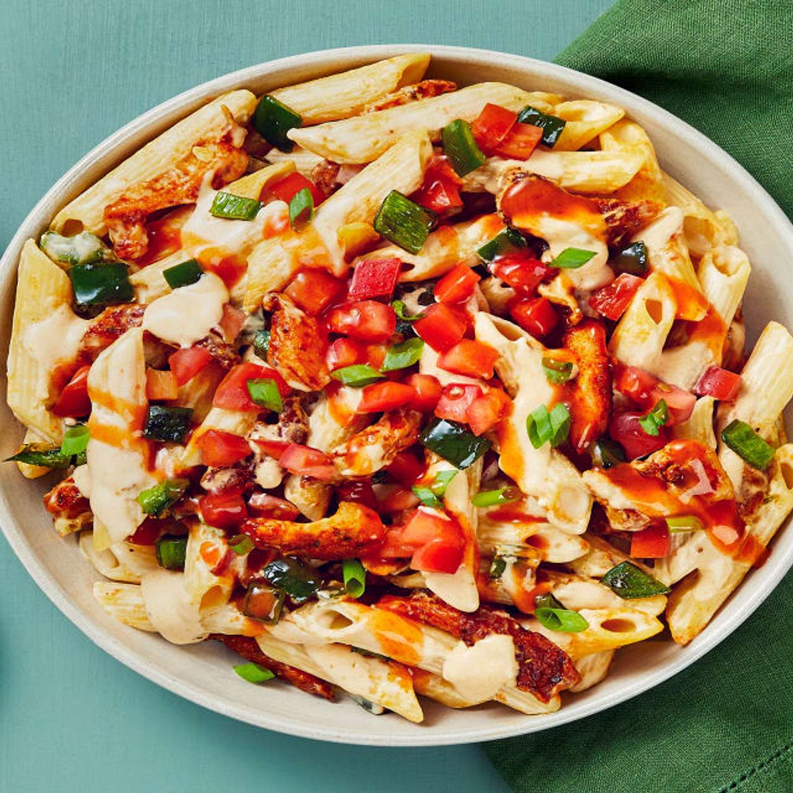 Blackened Chicken Penne with Charred Poblano & Monterey Jack Cheese