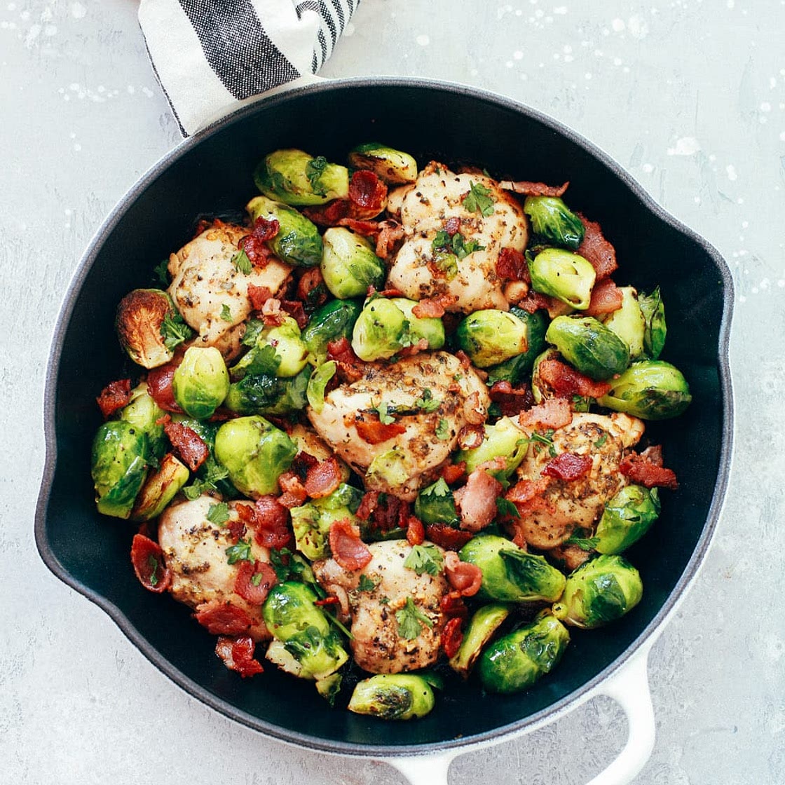 Easy Baked Chicken with Brussels Sprouts