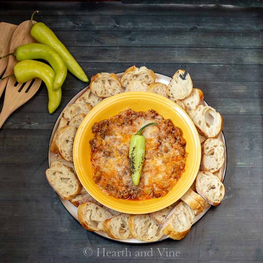 Stuffed Banana Pepper Dip