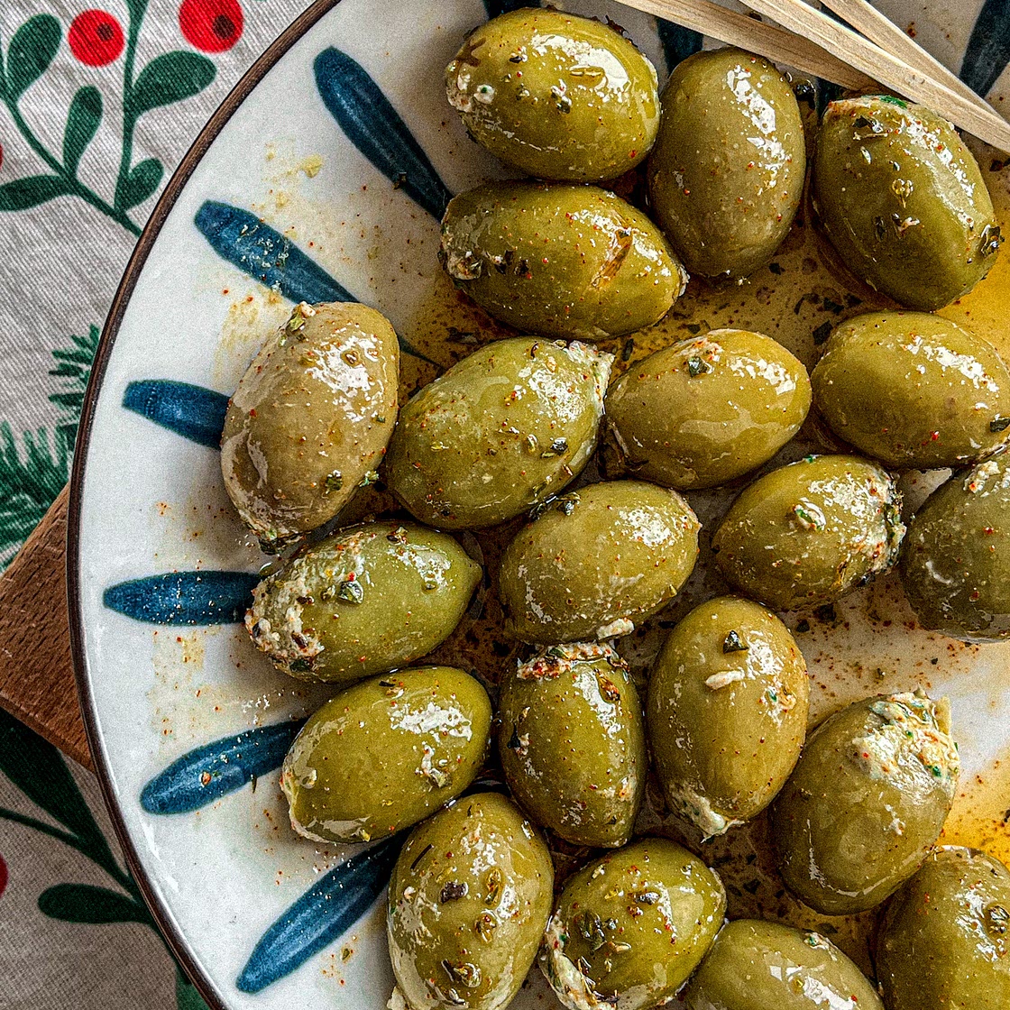 Mediterranean Tuna Stuffed Olives