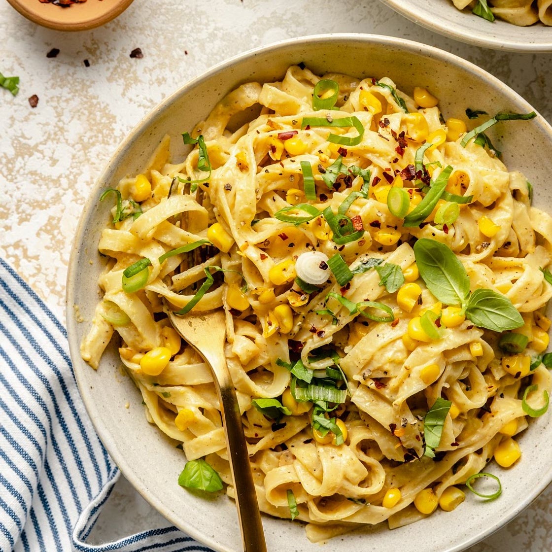 Creamy Sweet Corn & Brown Butter Ricotta Pasta