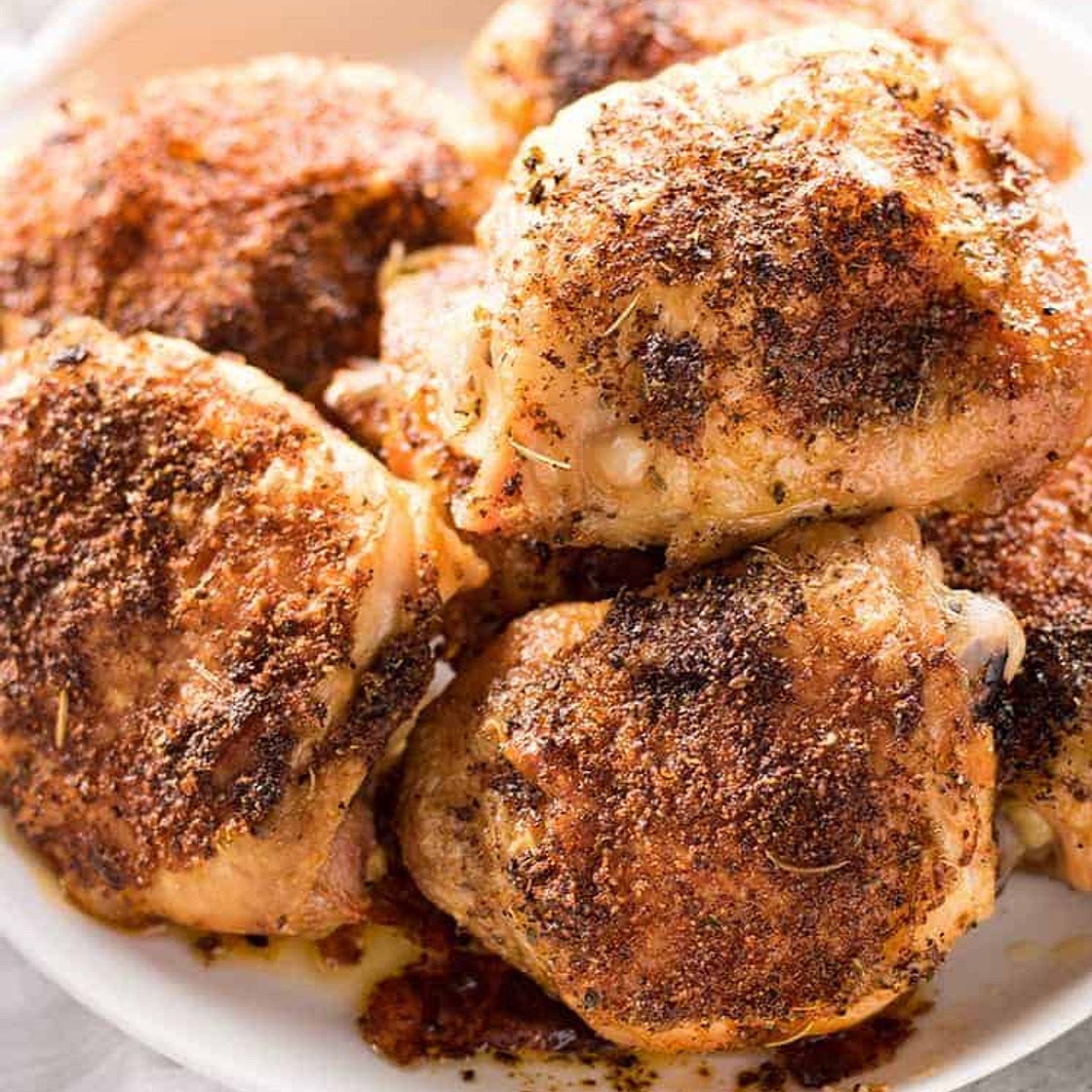 Crispy Baked Chicken Thighs