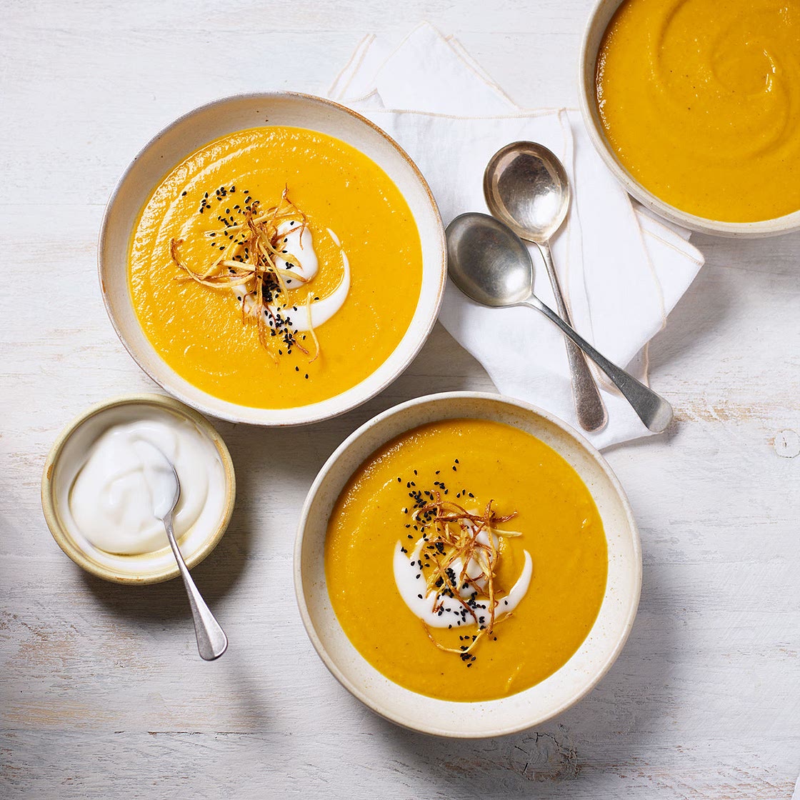 Carrot, parsnip and ginger soup