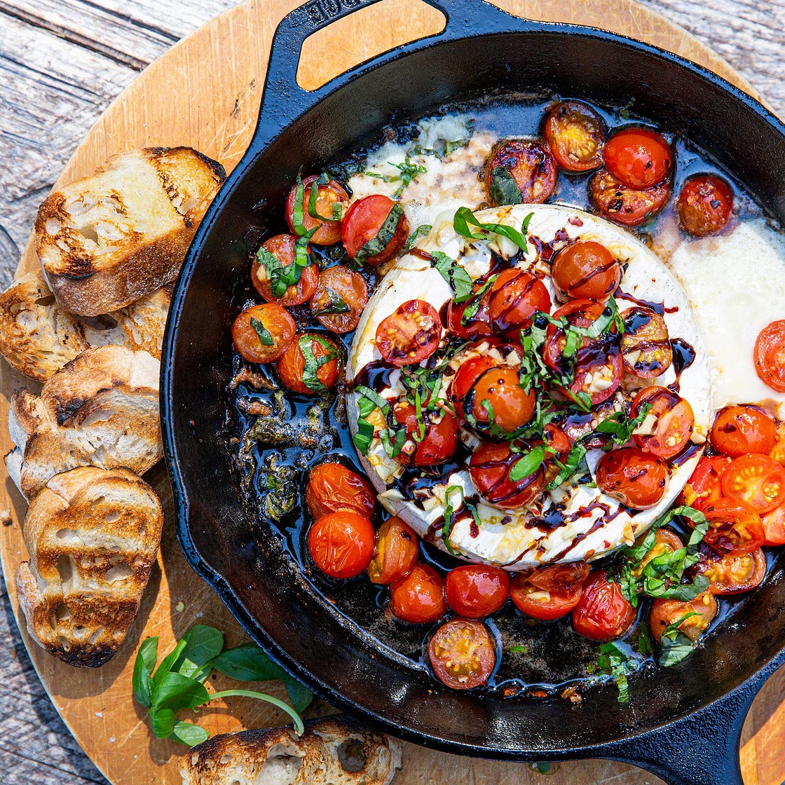 Campfire Caprese Brie