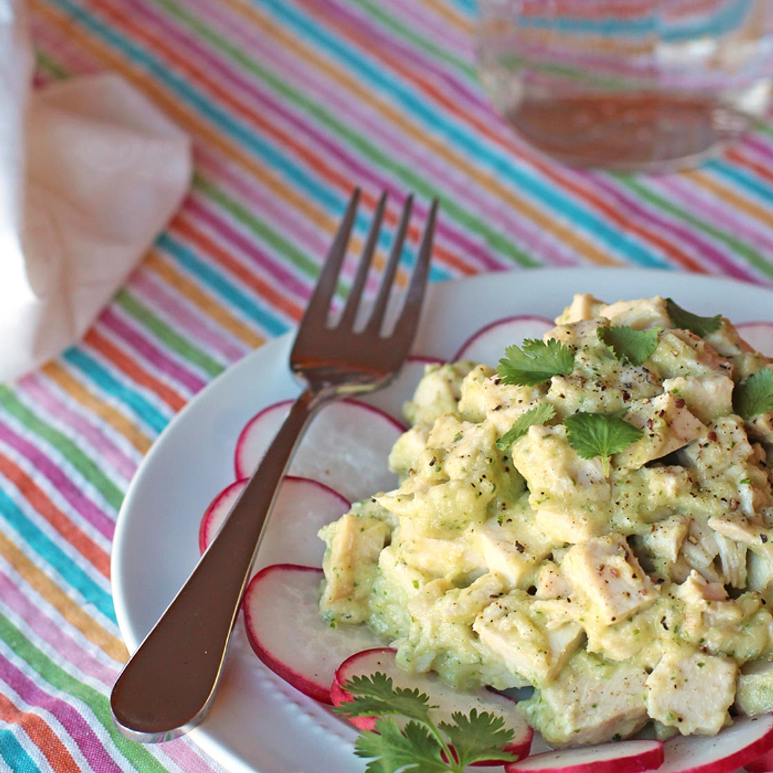 No Mayo Cilantro Chicken Salad