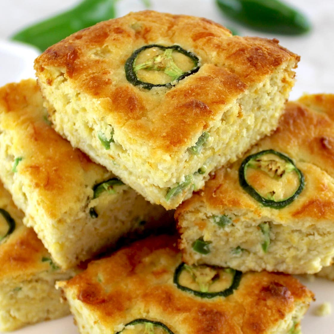 Keto Cheddar Jalapeño Cornbread