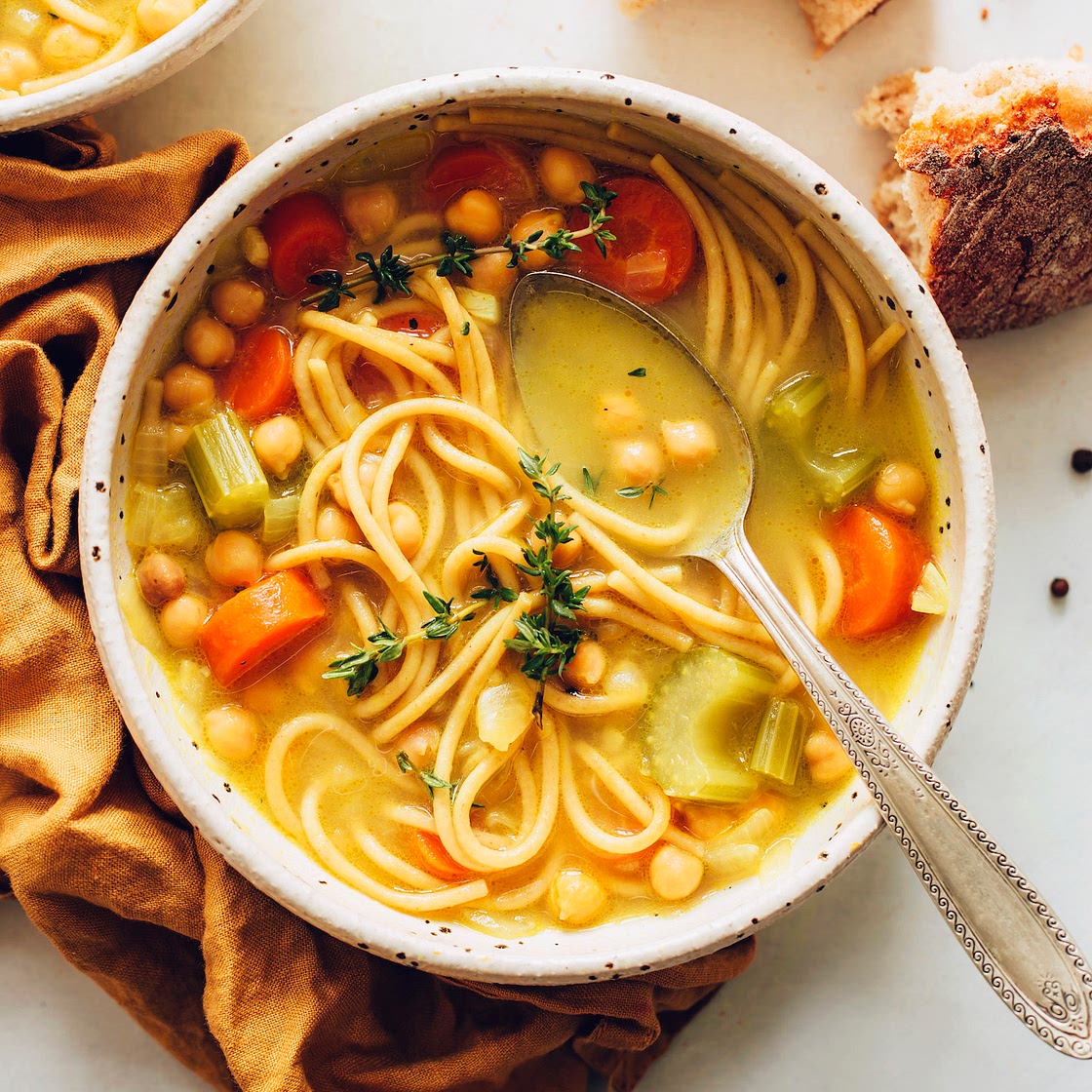 1-Pot Chickpea Noodle Soup