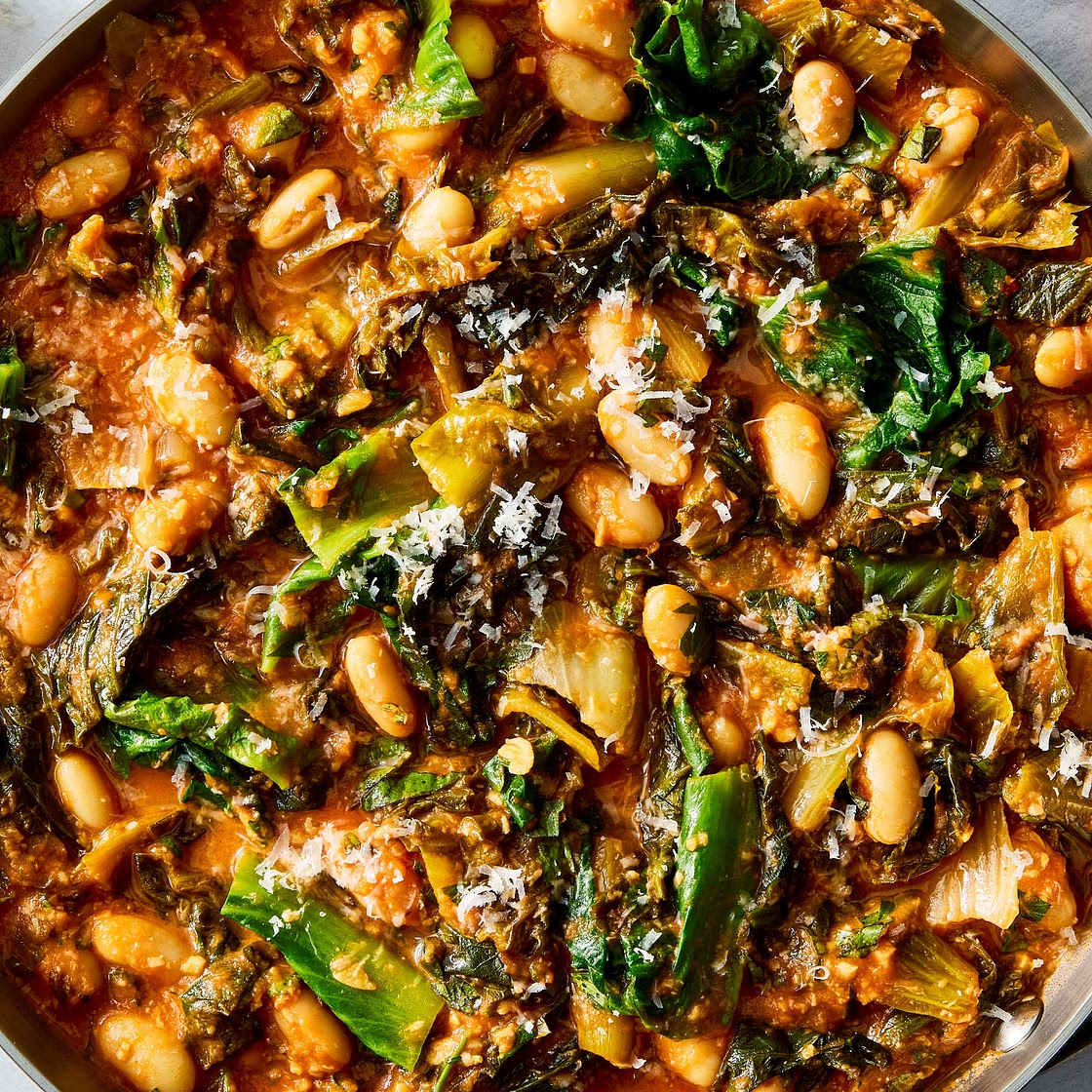 Mediterranean White Beans & Greens