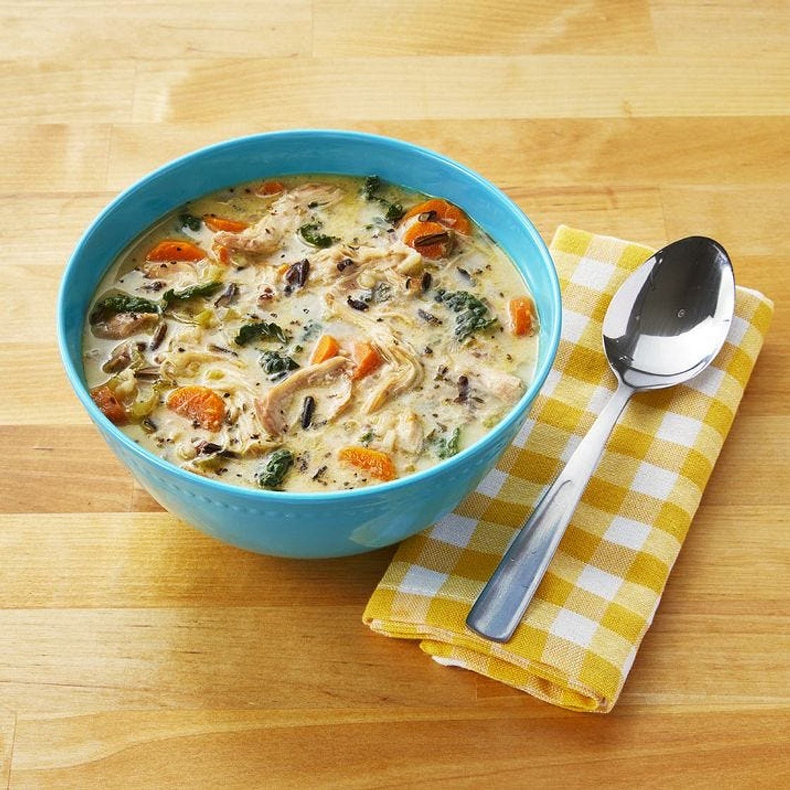 Instant Pot Creamy Chicken and Wild Rice Soup