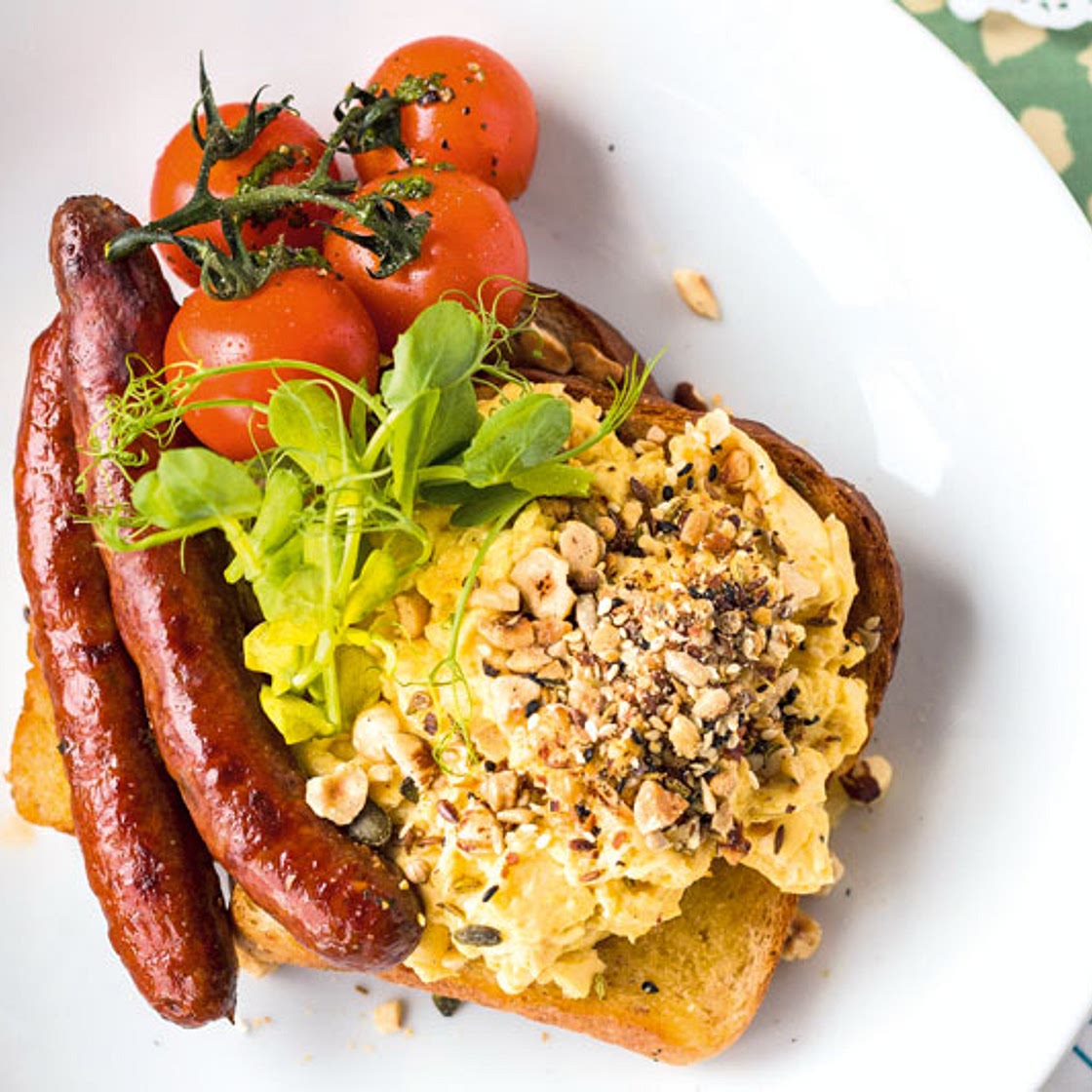 Moroccan Scramble With Merguez Sausages