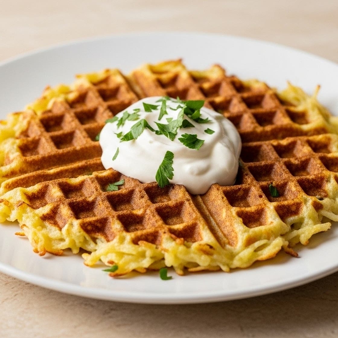 Waffle Iron Potato Latkes