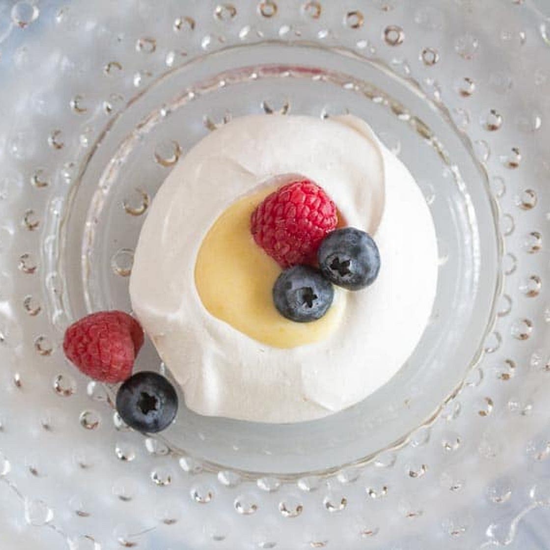 Meringue Nests with Yogurt Lemon Curd & Berries